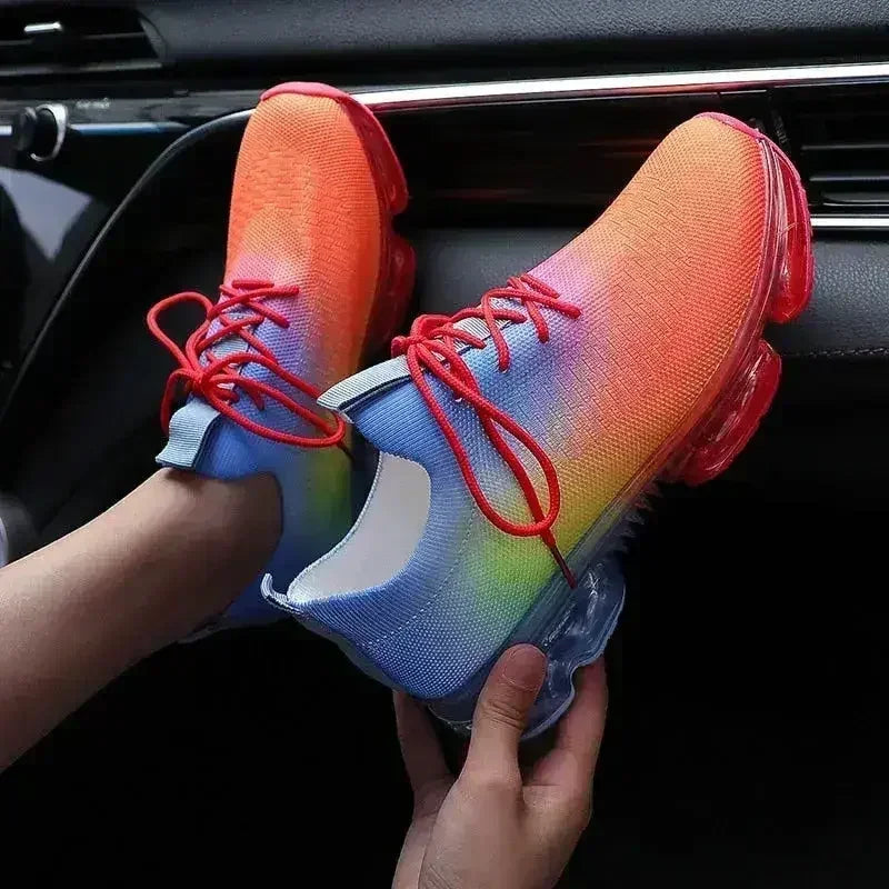 Chaussures de sport en maille respirante pour femme, baskets à lacets confortables