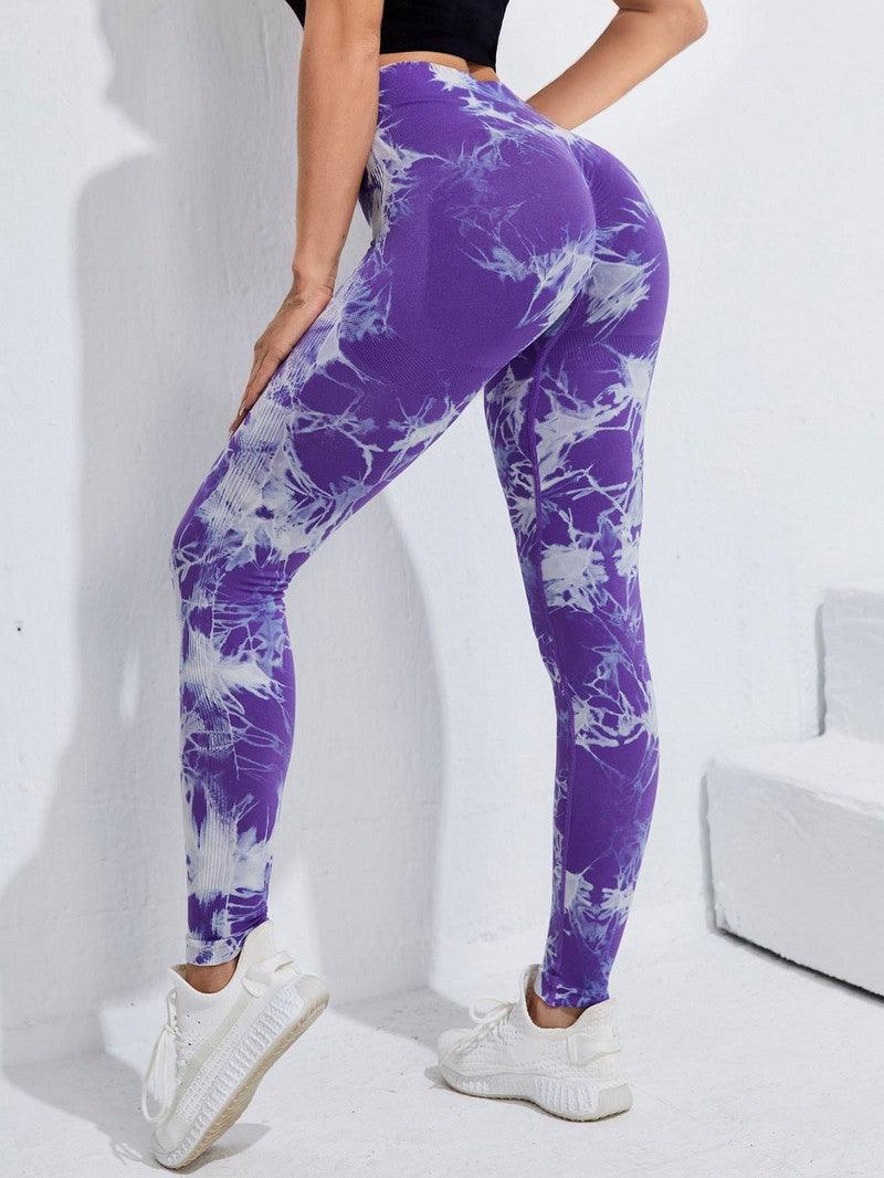 Leggings de sport pour femmes - Pantalon de yoga gainant push-up - Legging sans couture taille haute avec contrôle du ventre pour le fitness, la gym et la compression - Vêtements pour femmes