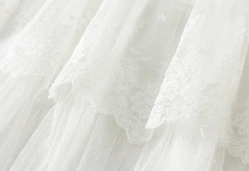 Jupe mi-longue taille haute amincissante pour femme, en gaze haut de gamme, longue, pour l'été, jupe plissée 2025