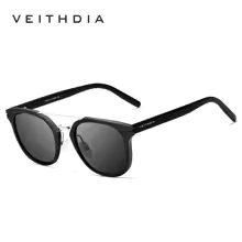 Lunettes de soleil de luxe élégantes en aluminium et magnésium, style rétro steampunk, rondes, polarisées, pour femmes et hommes, avec protection UV400