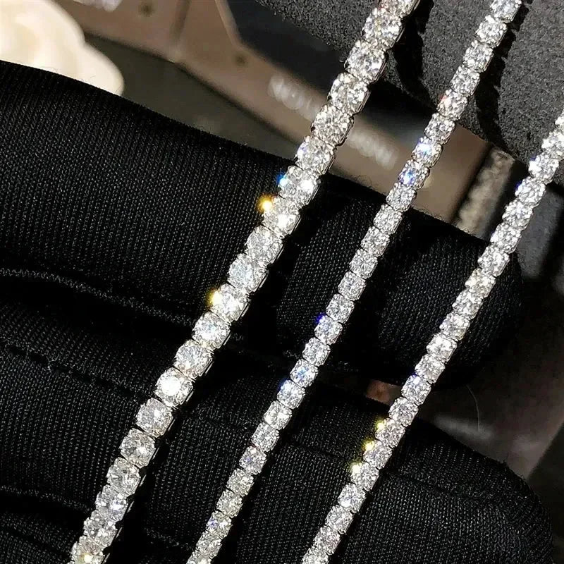 Nouveau collier ras du cou chaîne S925 en argent sterling hip-hop avec pendentifs CZ complets pour femmes, bijoux fins de luxe en zircon cubique AAA, accessoires courts