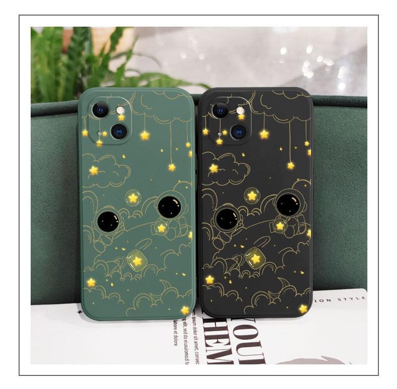 Coque de téléphone astronaute pour iPhone 14 13 12 11 Pro Max Mini X Xr Xs Max Se2020 8 7 Plus 6 6s Plus, protection hybride robuste