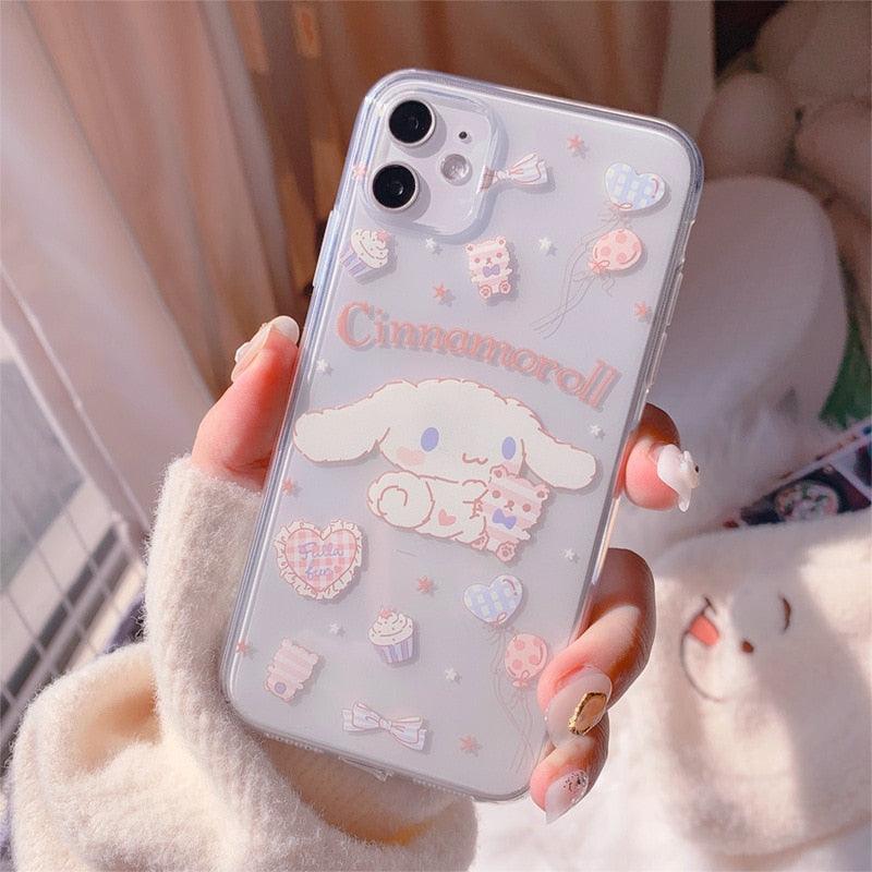 Coque de téléphone dessin animé pour iPhone 14, coque de téléphone chien grandes oreilles mignonnes pour iPhone 11 12 13 Pro Max, coque de téléphone X Xs Max Xr 7plus 8plus