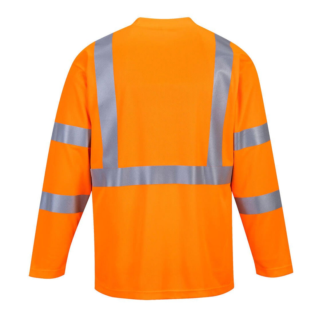 T-shirt haute visibilité réfléchissant à manches longues avec poche