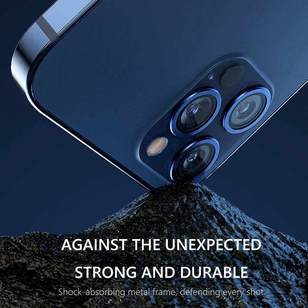 3 Films de Protection d'objectif d'appareil Photo Pleine Couverture Anti-rayures HD en Verre Protecteur d'objectif pour iPhone 14 Pro/14 Pro Max Verre d'objectifs avec Bord en Aluminium Compatible avec iPhone