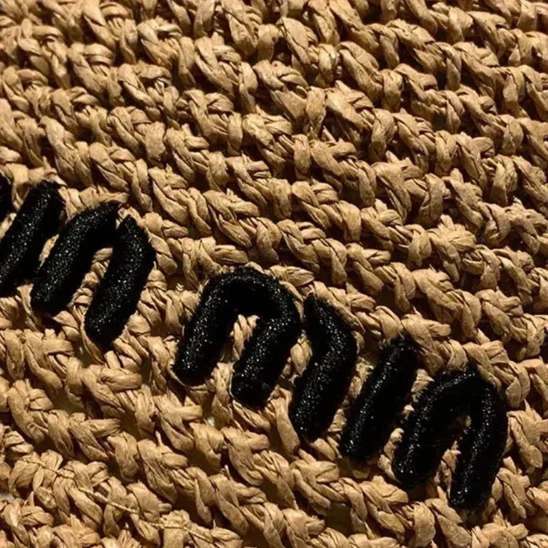 Chapeau de soleil en paille pour femmes 2025, grand bord large, pliable, pour la plage, style créateur, seau coréen pour l'extérieur