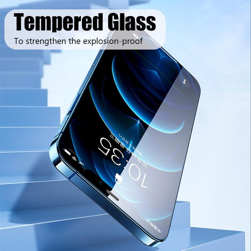 4 Films Protecteur d'écran pour iPhone 14 13 12 11 Pro Max Mini Verre Trempé pour iPhone 7 8 6 6S Plus X XR Xs Max SE 2020 Verre Monobloc Avant Anti-rayures en Verre Trempé
