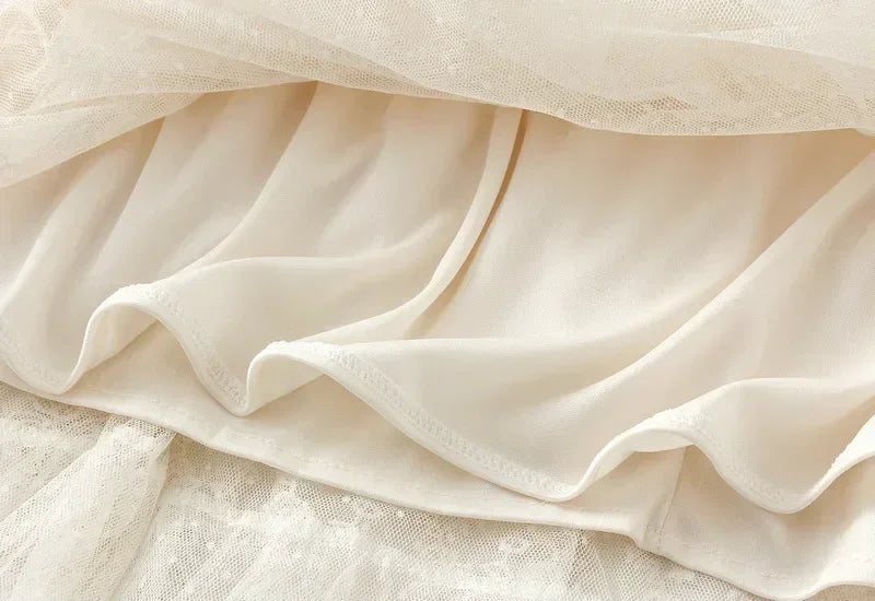 Jupe mi-longue taille haute amincissante pour femme, en gaze haut de gamme, longue, pour l'été, jupe plissée 2025