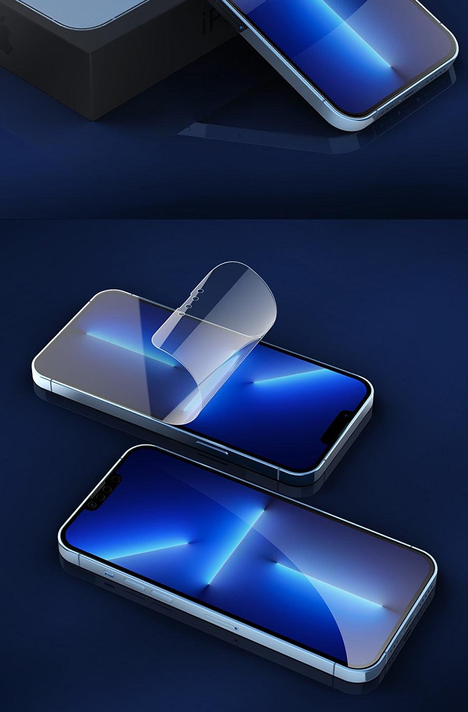 Film de protection intégral pour iPhone 13 12 11 14 Pro MAX Mini, protecteur d'écran XS Max XR X 7 8 6S Plus SE 2020, accessoires de téléphone, protecteur d'écran en verre trempé ultra renforcé