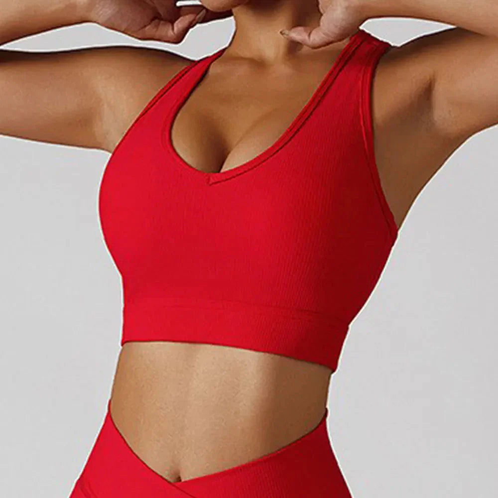 Ensemble de yoga sans coutures 3 pièces – Veste, soutien-gorge et leggings