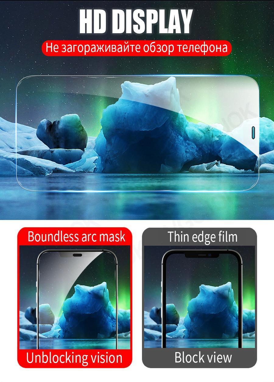 Verre Trempé 9D Pleine Couverture Pour iPhone 14 Plus 13 12 11 Pro Max mini Protecteur d'écran iPhone X XR XS Max Film de Protection 9H Film de Verre Trempé Compatible Coque Pour iPhone