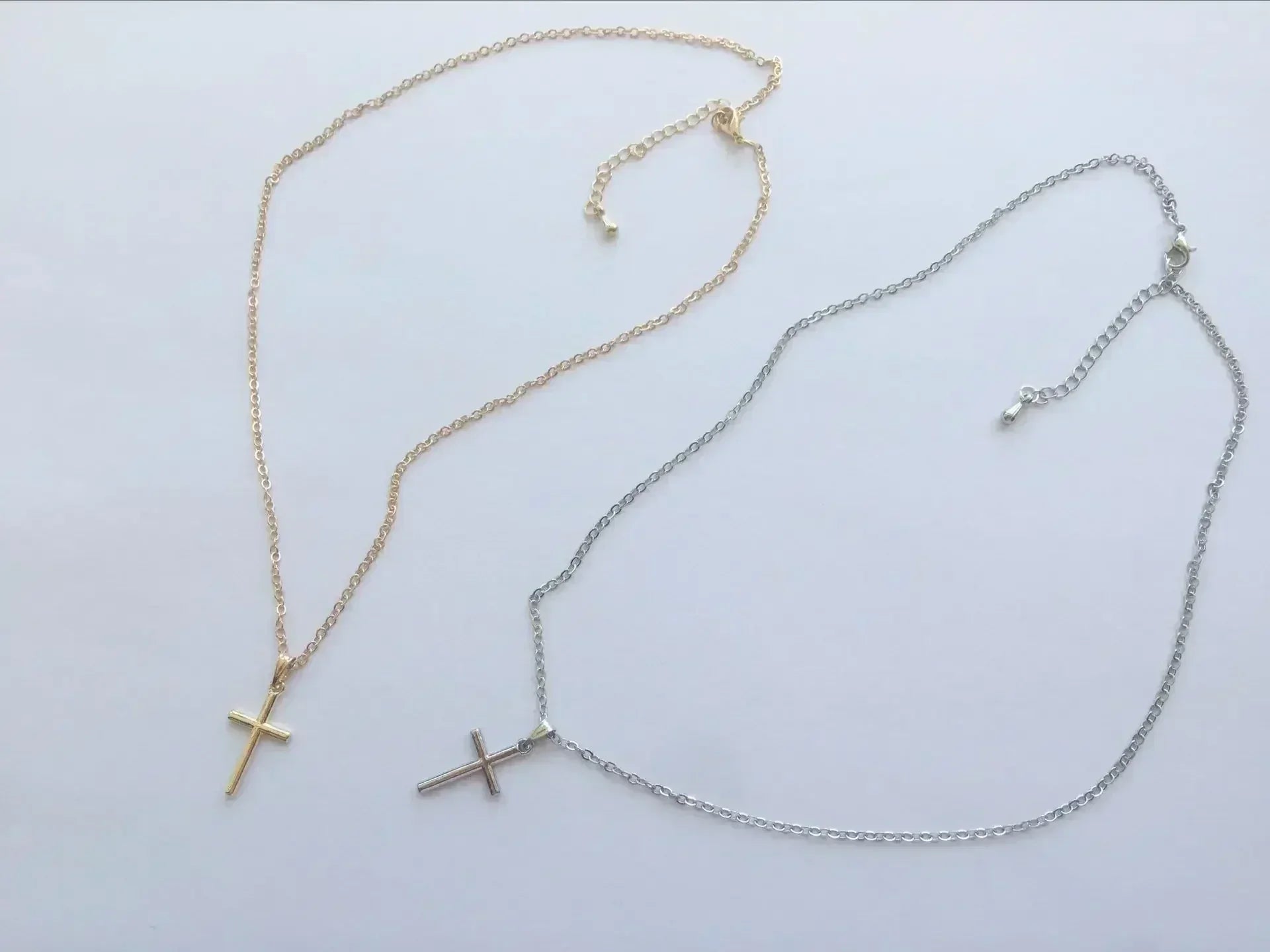 Collier pendentifs croix zircon luxe mode or clair couleur argent pour hommes femmes bijoux chaîne accessoire