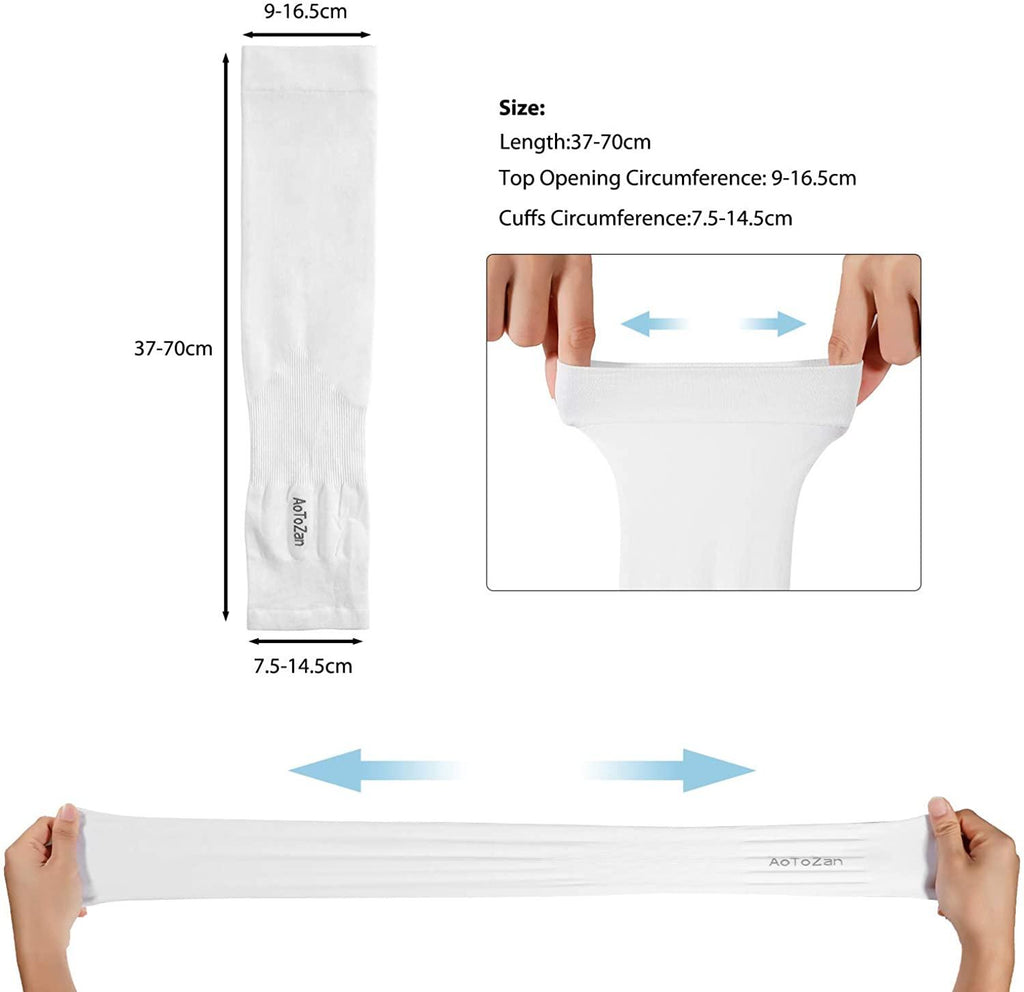 Manchon de compression unisexe taille unique rafraîchissant, anti-UV, avec trou pour le pouce, manchon de compression sportif pour dissimuler les tatouages, long manchon de bras, antidérapant, protège-bras chauffant pour sports de plein air.