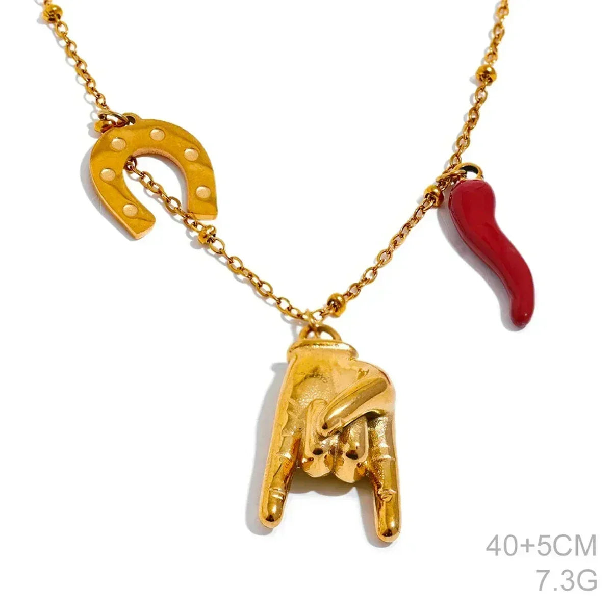Collier pendentif détachable Cœur Sacré Corne de Taureau Classique, modèle très vendu, pour femme, Collier à épissure Geste Rock Fer à cheval