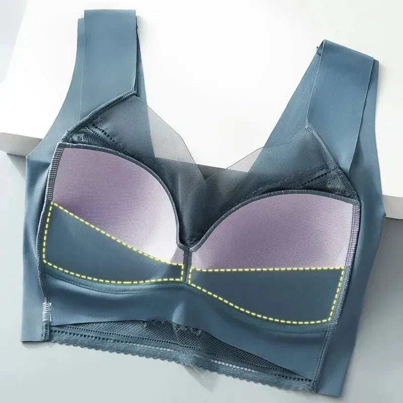 Soutien-gorge sans couture en dentelle FallSweet, lot de 3, pour femmes, soutien-gorge push-up en soie glacée, sans armatures, bralette, lingerie féminine