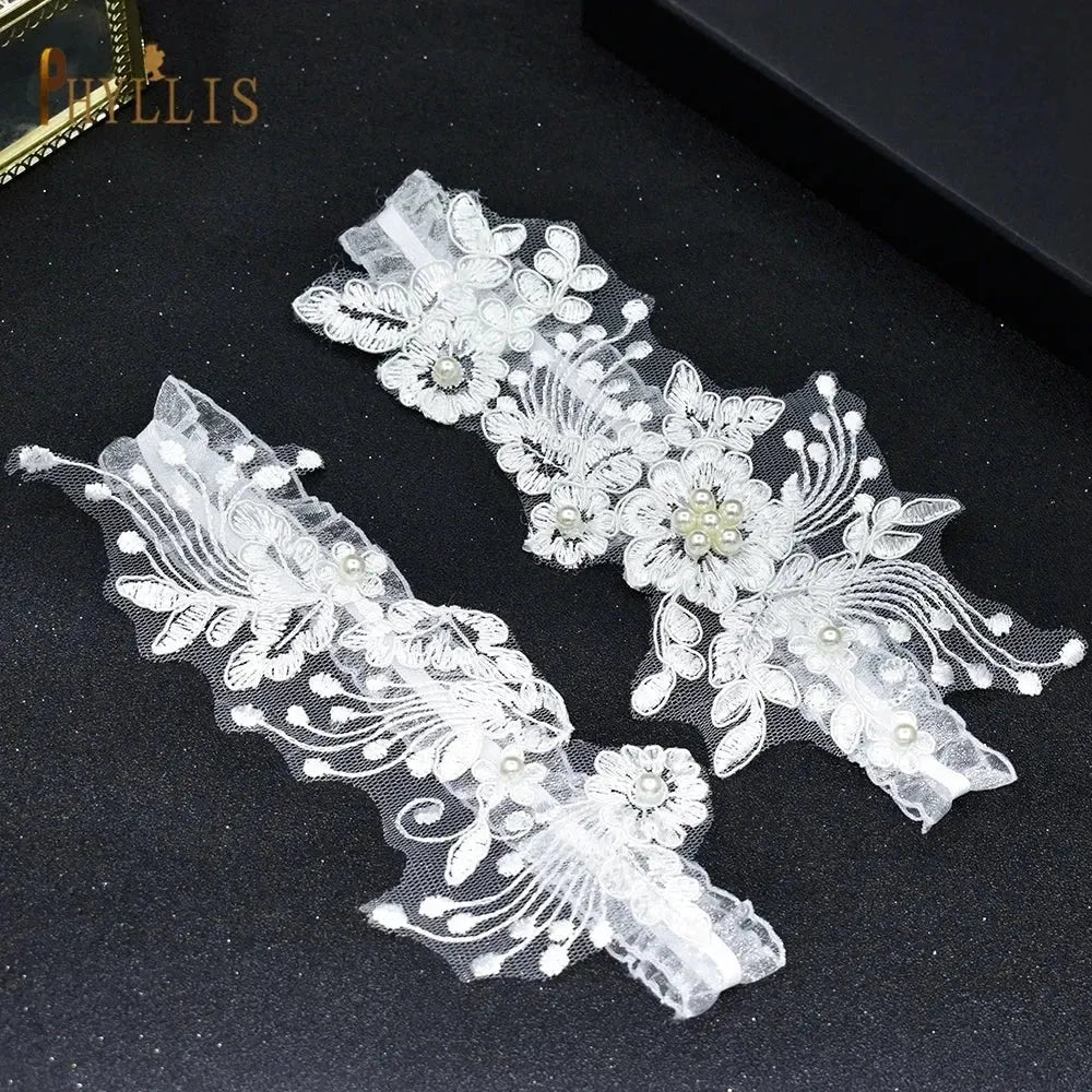 K03 2 PCS Jarretelle de mariée sexy en dentelle fleur cristal perles jarretelle de cuisse bague de cuisse jarretelle de mariée jarretelle de bas femme fille