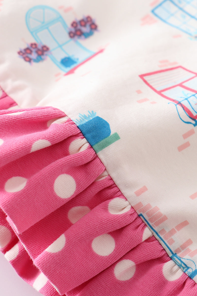 Couverture douce pour bébé avec volants imprimés balcon en platine