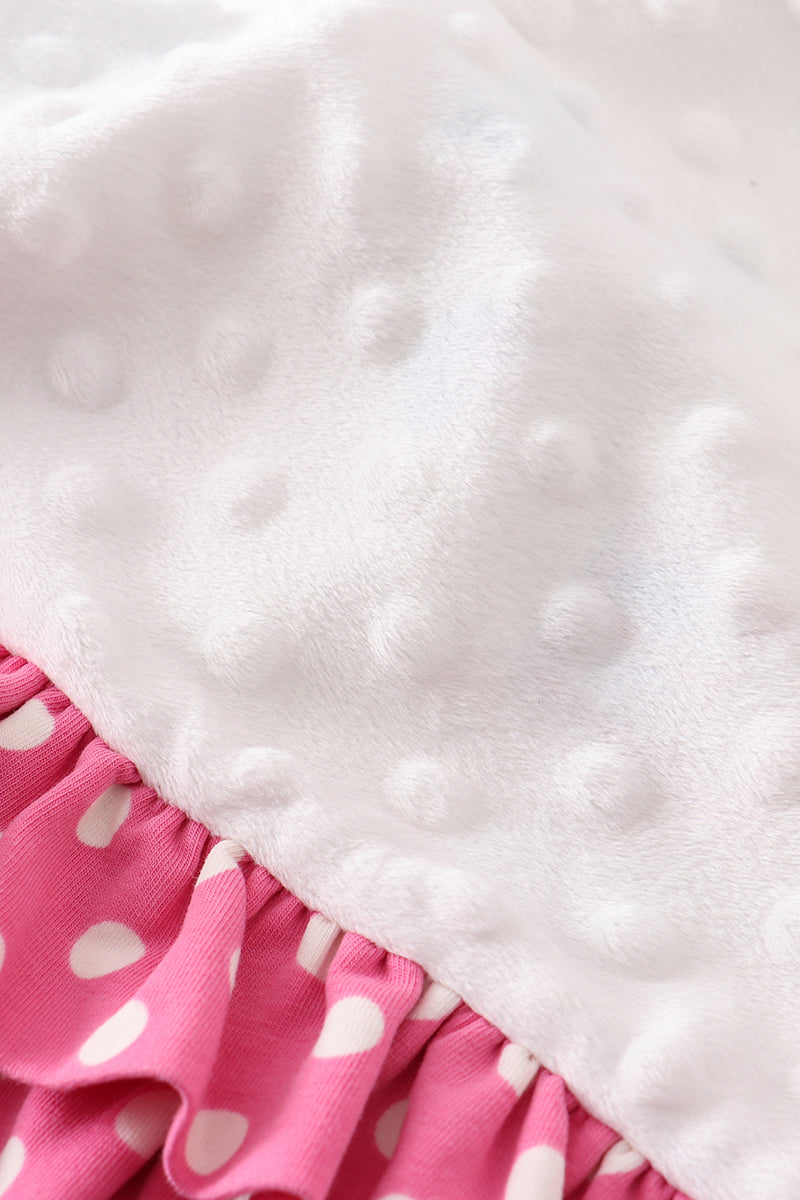 Couverture douce pour bébé avec volants imprimés balcon en platine