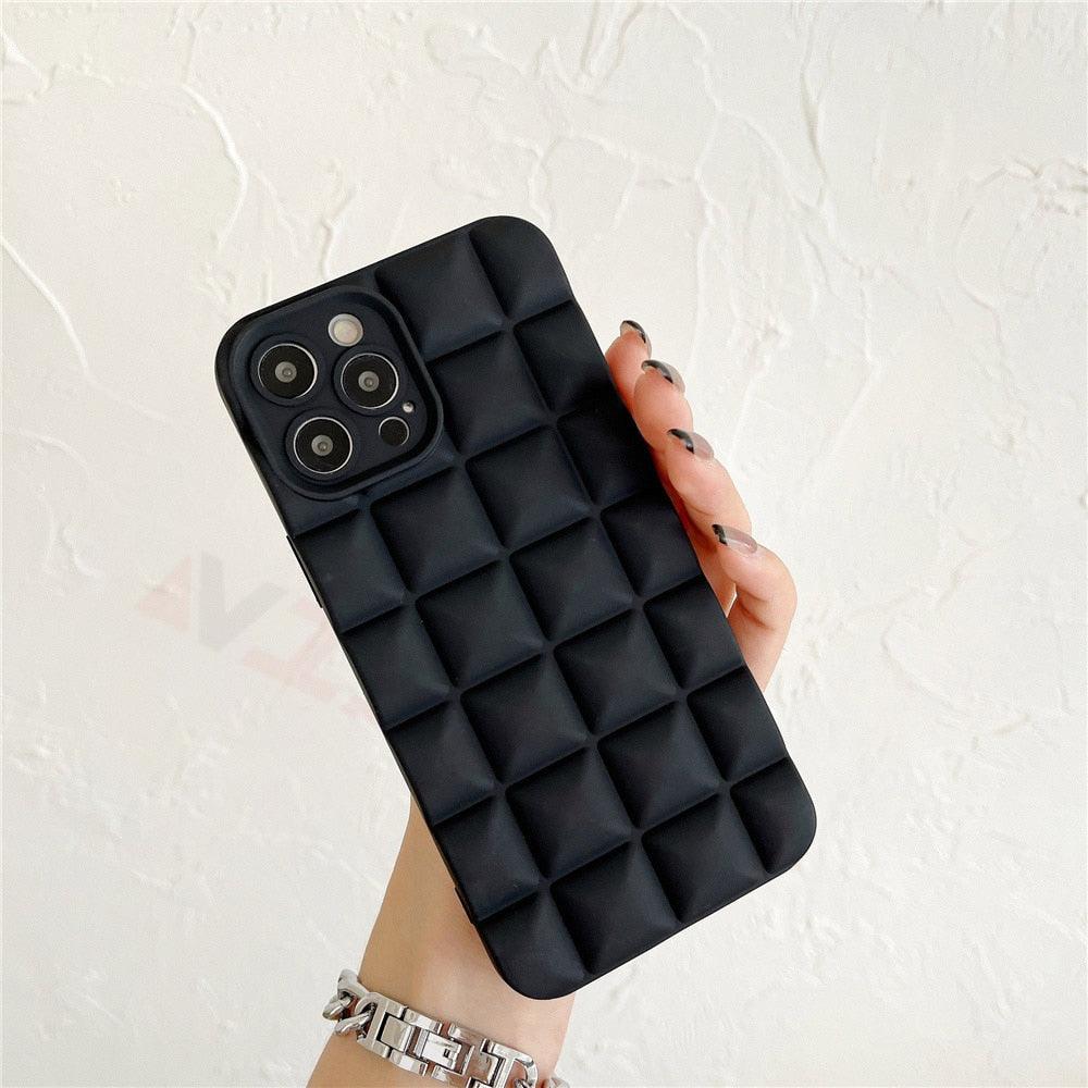 Coque de téléphone unique pour iPhone 14 Pro 13 12 11 Pro Fashion 3D Souple Silicone Antichoc pour iPhone 14 Coque Bubble Case Mignonne Forme Intégrale Silicone Souple Mince Amortie Belle Élégante Coque pour Femmes