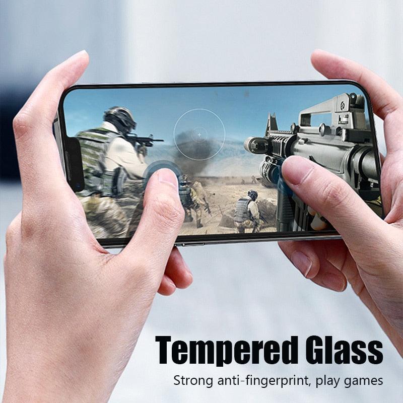 4 Films Protecteur d'écran pour iPhone 14 13 12 11 Pro Max Mini Verre Trempé pour iPhone 7 8 6 6S Plus X XR Xs Max SE 2020 Verre Monobloc Avant Anti-rayures en Verre Trempé
