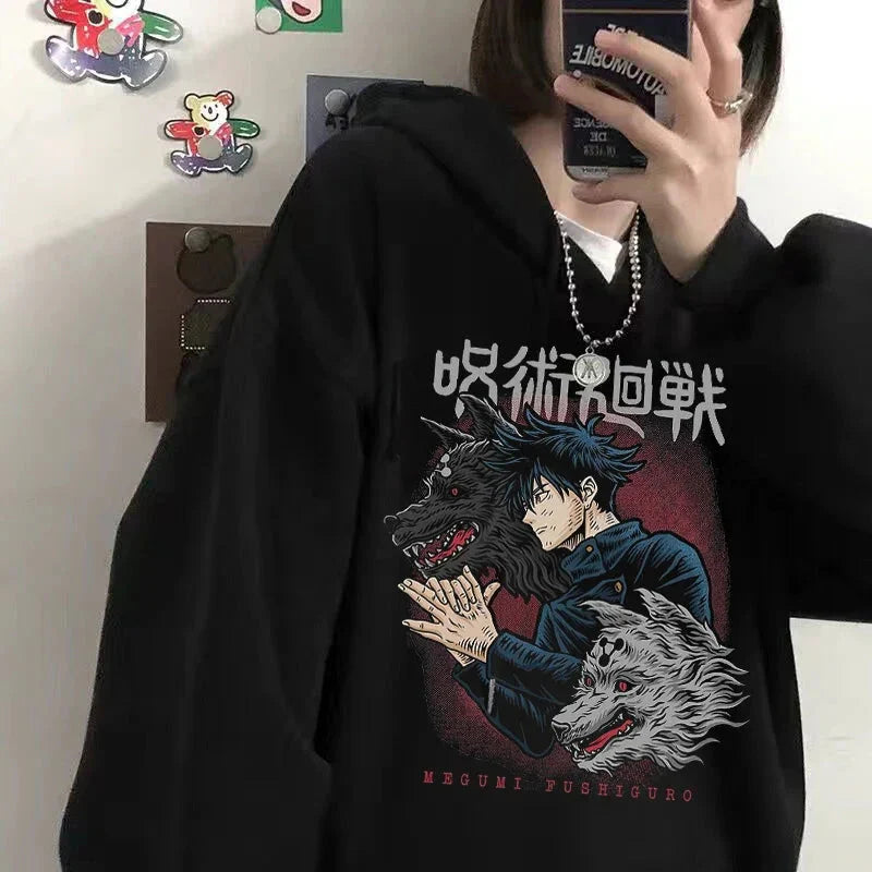 🧥 Sweat à capuche Jujutsu Kaisen pour femme