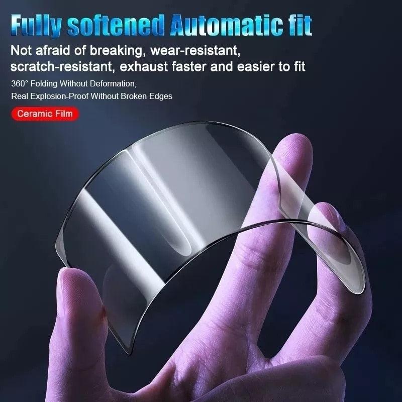 4 films de protection d'écran souples en céramique mate pour iPhone 14 13 12 Pro Max 11 XR XS X 8 7 Plus SE20 anti-casse, film non en verre, finition mate, protecteur d'écran en verre trempé pour iPhone