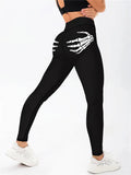 🖤 Leggings de yoga taille haute « Claw Skull » pour femme