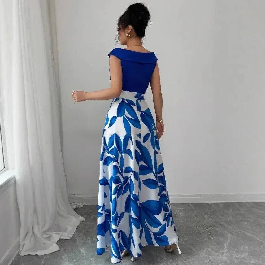 Robe élégante à manches courtes pour femme, collection printemps-été, mode imprimée, patchwork avec taille cintrée, robes décontractées amples pour femme