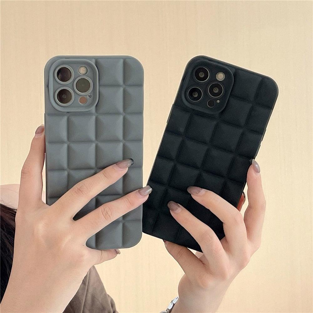 Coque de téléphone unique pour iPhone 14 Pro 13 12 11 Pro Fashion 3D Souple Silicone Antichoc pour iPhone 14 Coque Bubble Case Mignonne Forme Intégrale Silicone Souple Mince Amortie Belle Élégante Coque pour Femmes