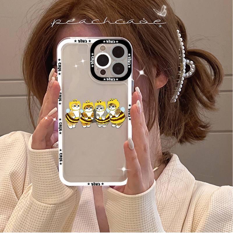 Coque de téléphone mignonne de chat pour iPhone 11 12 13 Mini Pro Max 14 Pro Max Étui coque de téléphone imprimable vierge en caoutchouc souple poli et cool