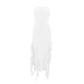 BWQ Robes longues pour femmes, fendues, sexy, moulantes, sans manches, robe méduse, mode pour filles chaudes, robe longue femme épaules dénudées