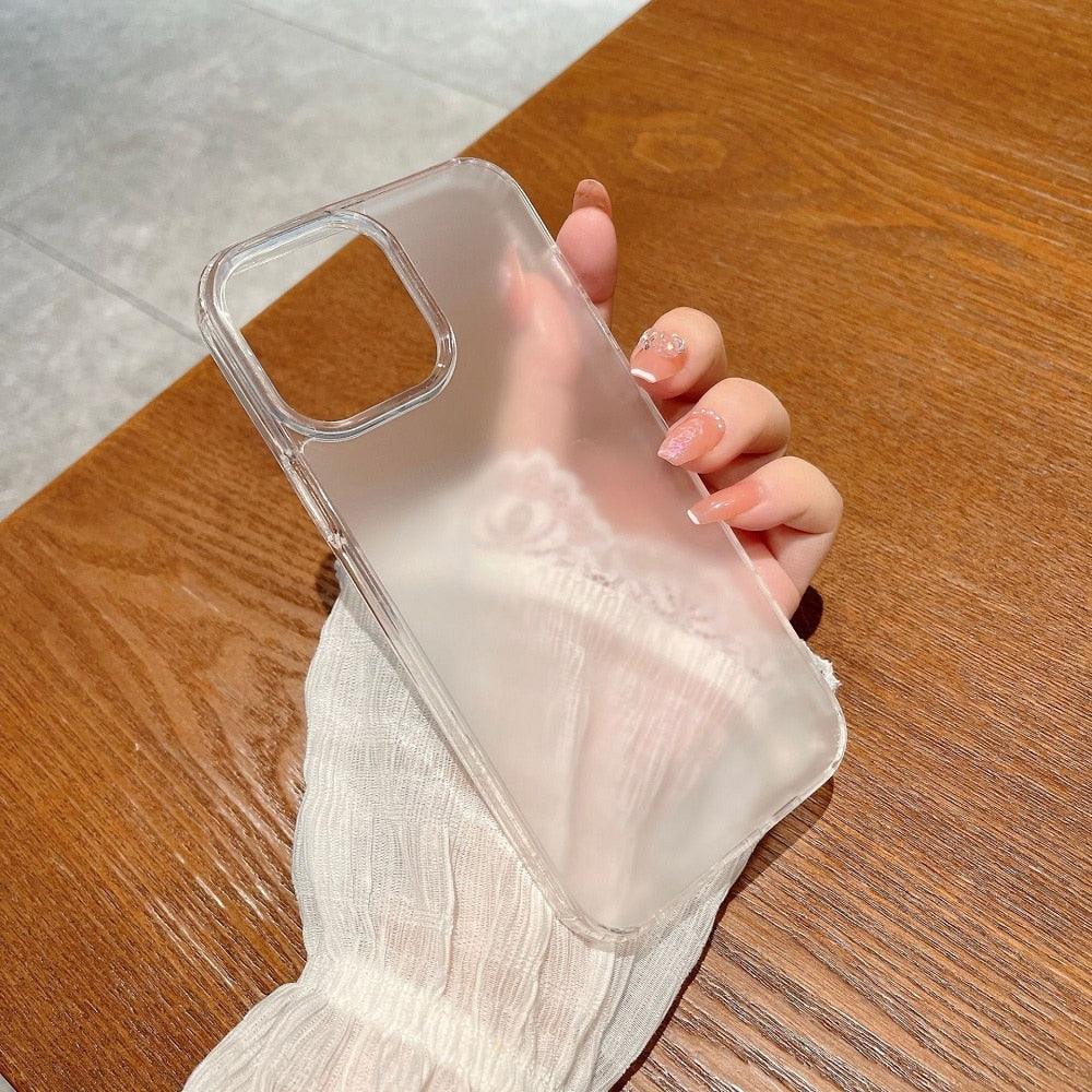 Coque de protection transparente rigide de luxe pour iPhone 14 13 12 11 Pro Max Mini X XR XS, antichoc avec pare-chocs souple