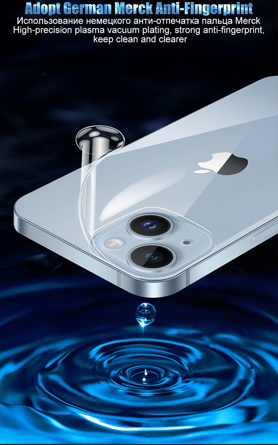 Film arrière de protection intégrale pour iPhone 14 13 11 12 Pro MAX Mini, protecteur d'écran XR X XS Max 7 8 6S Plus SE Accessoires, film arrière antichoc de protection d'écran intégrale