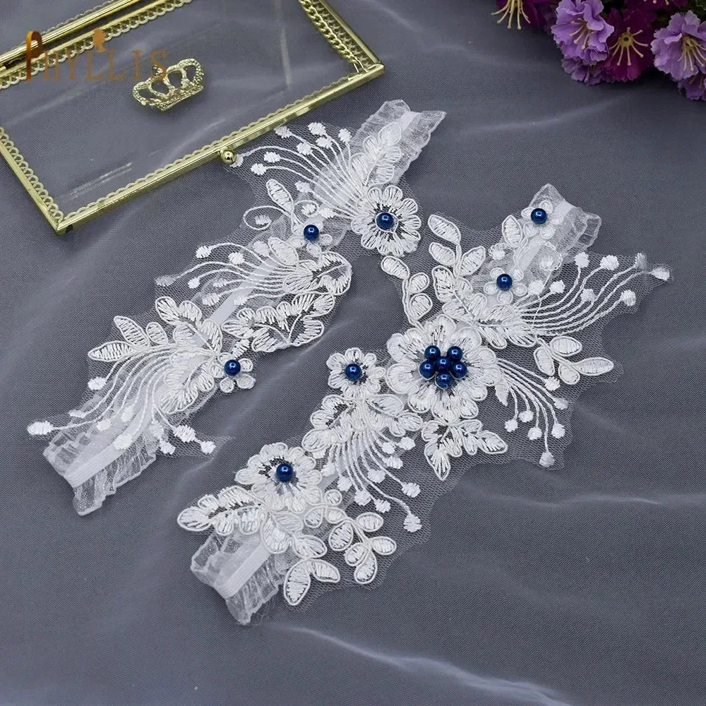 K03 2 PCS Jarretelle de mariée sexy en dentelle fleur cristal perles jarretelle de cuisse bague de cuisse jarretelle de mariée jarretelle de bas femme fille