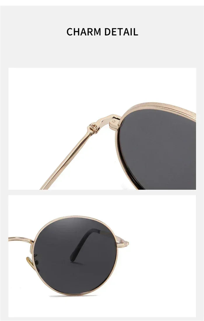 Lunettes de soleil rondes polarisées Steampunk avec prescription pour femmes et hommes UV400 Anti-reflet Myopie Puissance 0 -0.5 -0.75 à -6.0