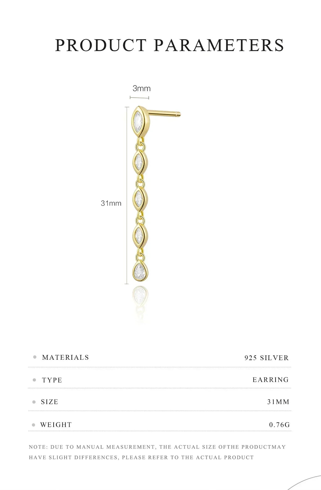 ANDYWEN 100% Argent Sterling 925 Or Épice Boucle d'Oreille Chaîne Ovale Fermoir Boucles d'Oreilles Femmes Pendientes Bijoux Fins de Luxe 2023 Clips