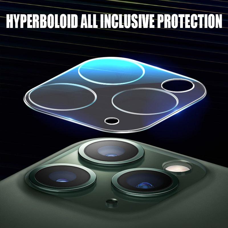 3 Protecteurs d'écran d'objectif de caméra pour iPhone 11 12 Pro Max 13 Mini Verre d'appareil photo pour iPhone XR XS X 7 8 Plus 6 6S SE 2020 Verre d'objectif en verre trempé résistant aux rayures