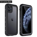 Coque étanche pour iPhone 14 13 12 11 Pro Max 14Plus 12Pro Coque durable étanche Sport 360 Protection iPhone12 Mini Coque étanche pour iPhone résistante aux chutes Arrière transparent