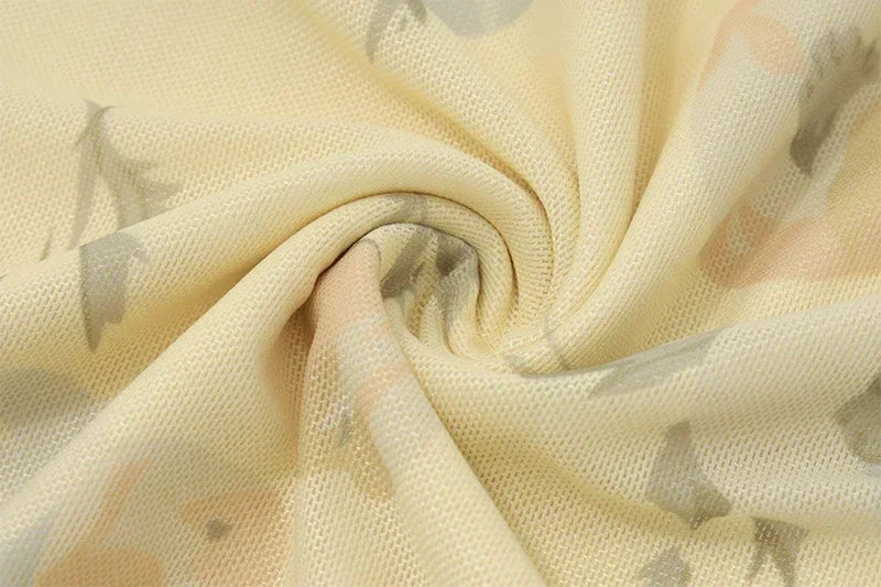 Robe longue jaune fleurie | Robe de soirée d'été rétro col en V -femstylo