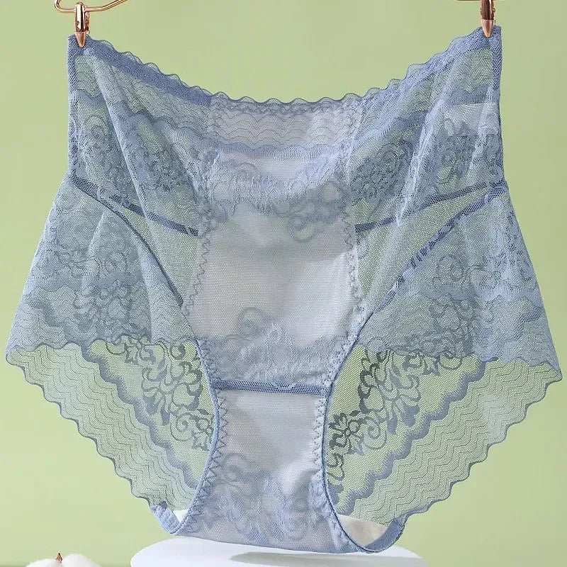 Culotte femme grande taille XL-3XL, en dentelle, transparente et creuse, lingerie sexy et respirante, nouveauté