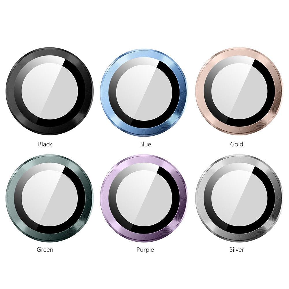 3 Films de Protection d'objectif d'appareil Photo Pleine Couverture Anti-rayures HD en Verre Protecteur d'objectif pour iPhone 14 Pro/14 Pro Max Verre d'objectifs avec Bord en Aluminium Compatible avec iPhone