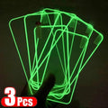 3 pièces protecteurs d'écran lumineux pour iPhone 14 11 Pro Max 12 Mini XR X XS, verre trempé lumineux pour iPhone 13 Pro Max 8 7 Plus, protecteur d'écran en verre trempé compatible avec iPhone