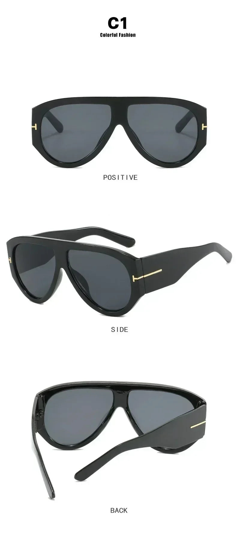 2024 Nouvelle Mode Grande Monture Pilote Lunettes de Soleil Marron Femme Homme Marque T Lunettes de Soleil Extérieur Femme Ombre Oculos De Sol Cadeaux