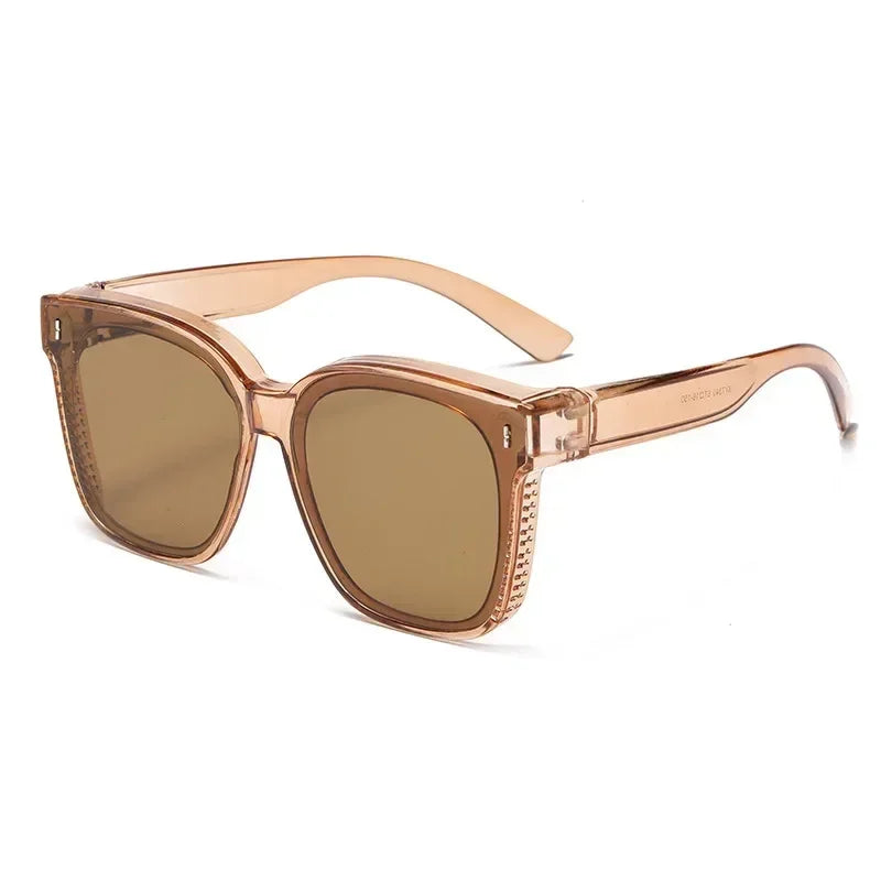 Lunettes de soleil polarisées Fashion Square à clipser pour lunettes de vue, portables, pour hommes et femmes, vintage, pour la pêche et la conduite