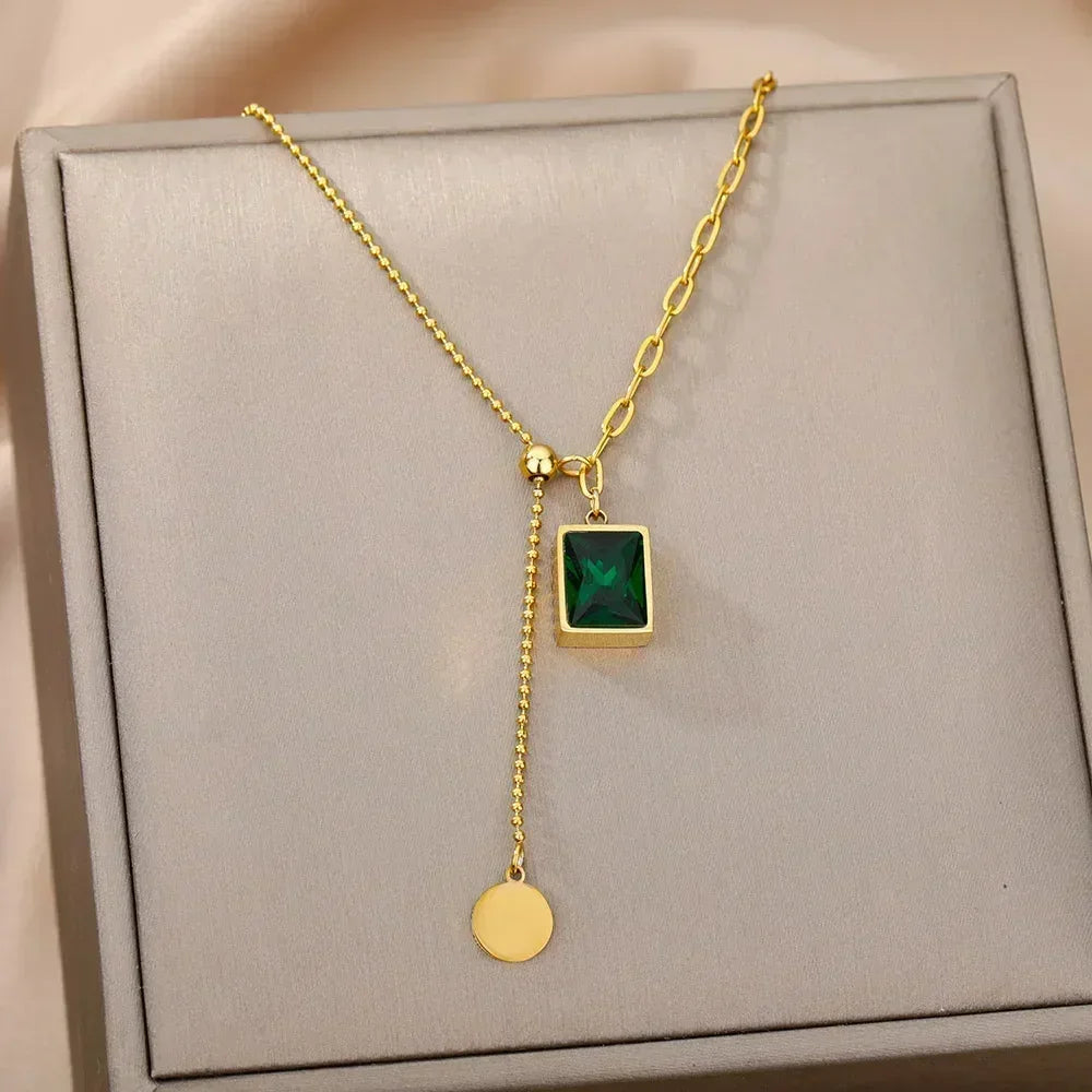 Collier multicouche cœur en acier inoxydable 316L pour femmes et filles, gothique, couleur or, chaîne de clavicule, pendentif ras du cou, cadeau d'anniversaire