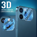 Protection d'objectif d'appareil photo arrière 3D HD pour iPhone 14 Pro Max Plus 13 12 11 Mini en verre trempé 9H n'affectant pas la prise de vue de nuit