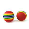 Jouet interactif pour chat, balles arc-en-ciel amusantes pour chatons, jouets amusants pour animaux de compagnie en matériau sûr, jouet créatif pour chat, balle élastique pour animal de compagnie.