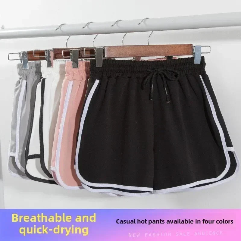 Shorts décontractés rayés pour femmes Coréen Harajuku Ample Assortis Shorts de sport Été Mode Simple Yoga Shorts mini fins Femme