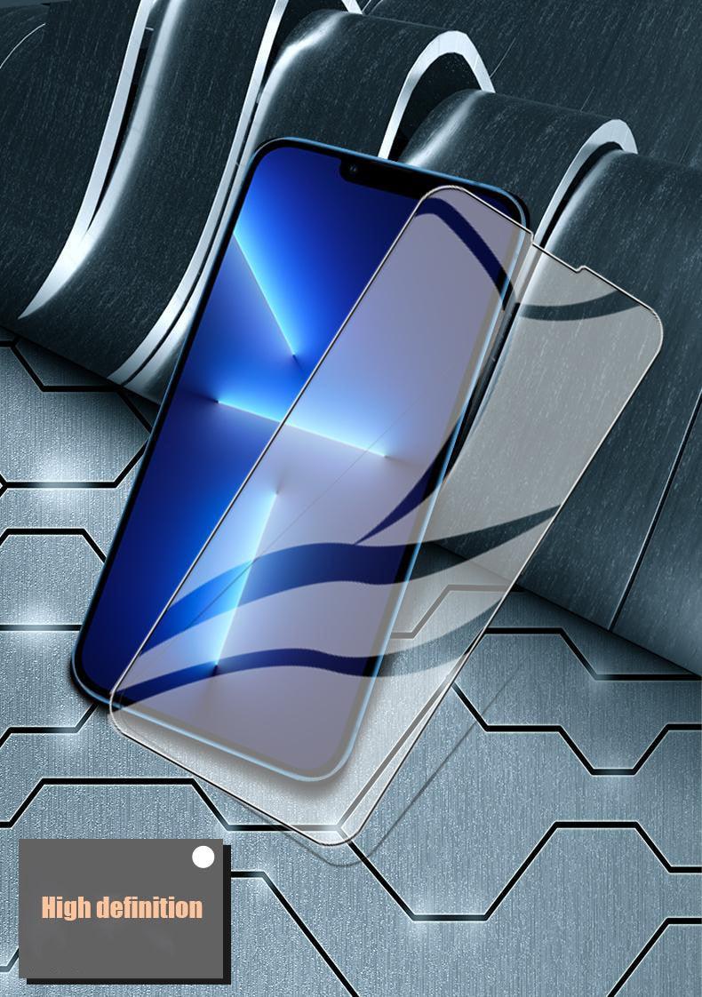 4 protecteurs d'écran en verre trempé pour iPhone 14 13 Mini 12 11 Pro Max X XS XR 7 8 Plus SE 3, film de protection pour iPhone 14 Plus