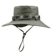 Chapeau Homme Pêche Extérieur Chapeau de Pêcheur Homme Chapeau de Soleil à Large Bord d'Été Chapeau de Pêche Pliable pour Jeune